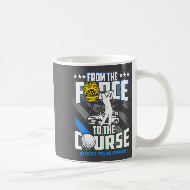 Funny Retired Lice Officer Golf Retirement Gift  Kaffemugg (Höger)