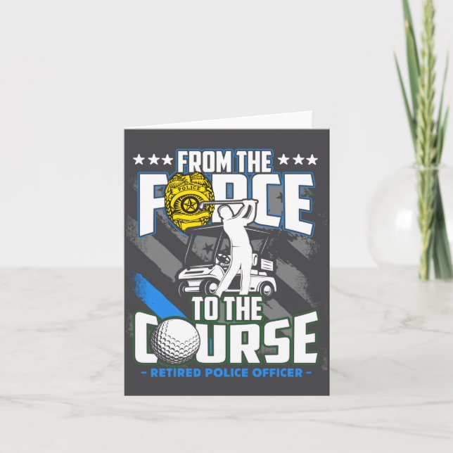 Funny Retired Lice Officer Golf Retirement Gift  Kort (Framsida)