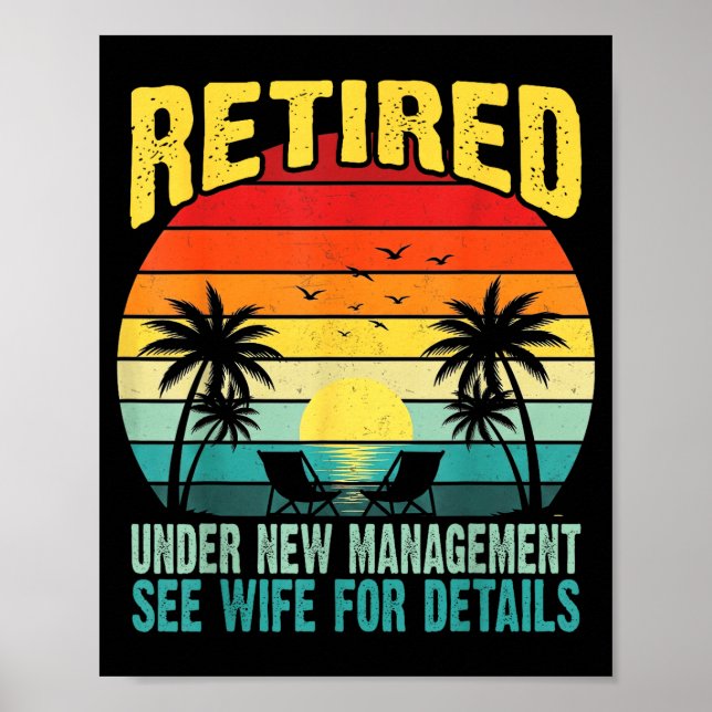 Funny Retired Under New Management See Wife For De Poster (Framsidan)
