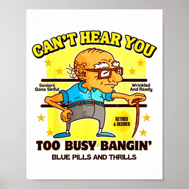 Funny Retirement Bold Inappropriate Funny Gag Gift Poster (Framsidan)