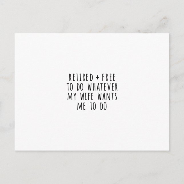 Funny Retirement Card Vykort (Framsida)