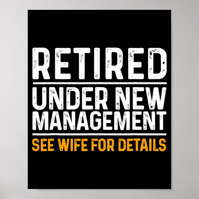 Funny Retirement Design Men Dad Retiring Party  Poster (Framsidan)
