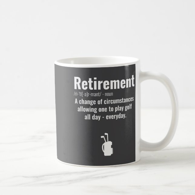 Funny Retirement Golf Quote Retired Golfers Golfin Kaffemugg (Höger)