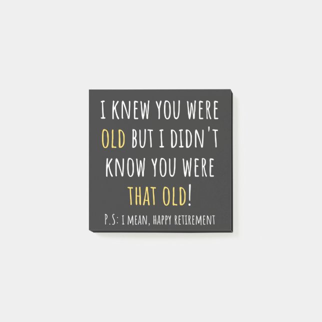 funny retirement, retired, retired teacher, retire post-it block (Framsida)