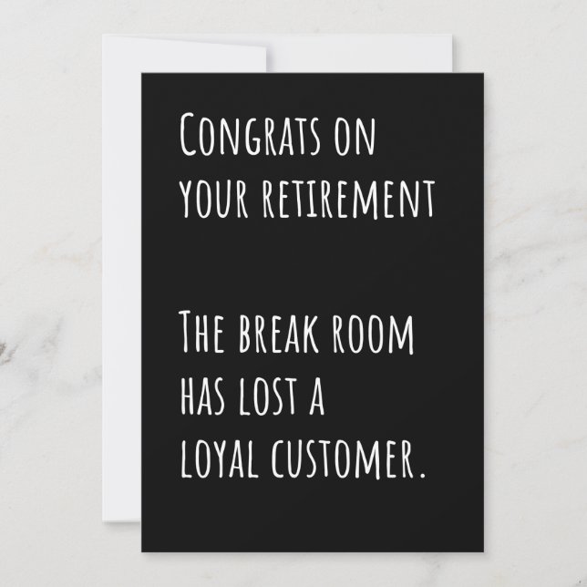 Funny Retirement Sarcastic Congratulations Card Tack Kort (Framsida)