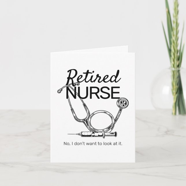 Funny Retiring Nurse Medical RN Pension Kort (Framsida)