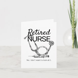 Funny Retiring Nurse Medical RN Pension Kort