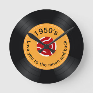 Funny Retro 1950's Romantic Say Rund Klocka