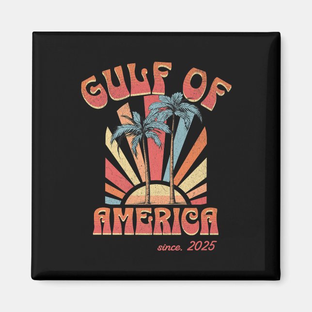 Funny Retro 2025 Grunge Design, Bukt i USA Magnet (Framsidan)