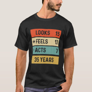 Funny Retro 35e Birthday 35 Years Old Born 1988 T Shirt