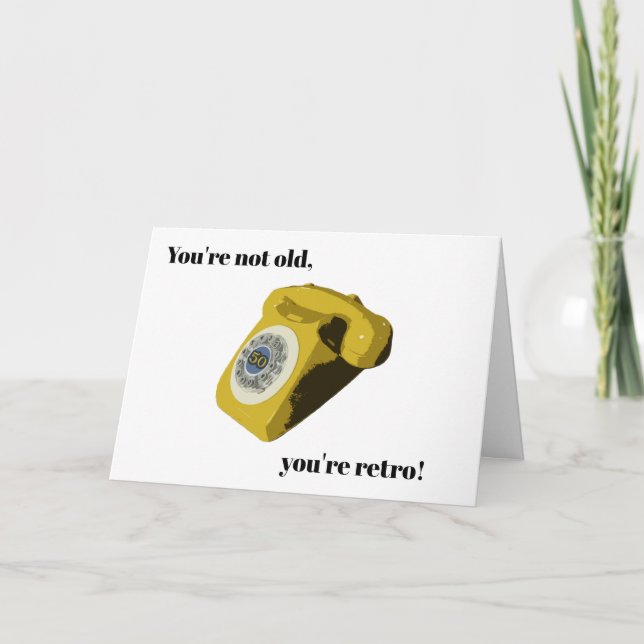 Funny Retro 50:e födelsedagskort Tack Kort (Framsida)