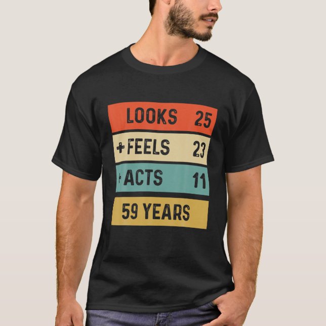 Funny Retro 59Th Birthday 59 Years Old Born In 196 T Shirt (Framsida)