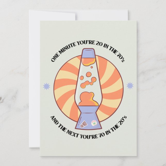 Funny Retro 70:s Julkort (Framsida)