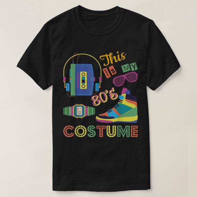 Funny Retro 80s Costume Party Design T Shirt (Design framsida)