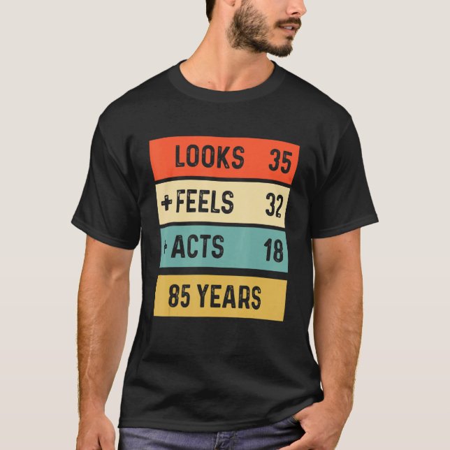 Funny Retro 85:e födelsedagen 85 år gammal född 19 T Shirt (Framsida)