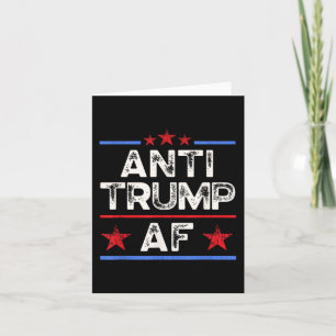 Funny Retro Anti-trump Af, Anti-Fascism, Pro Human Kort