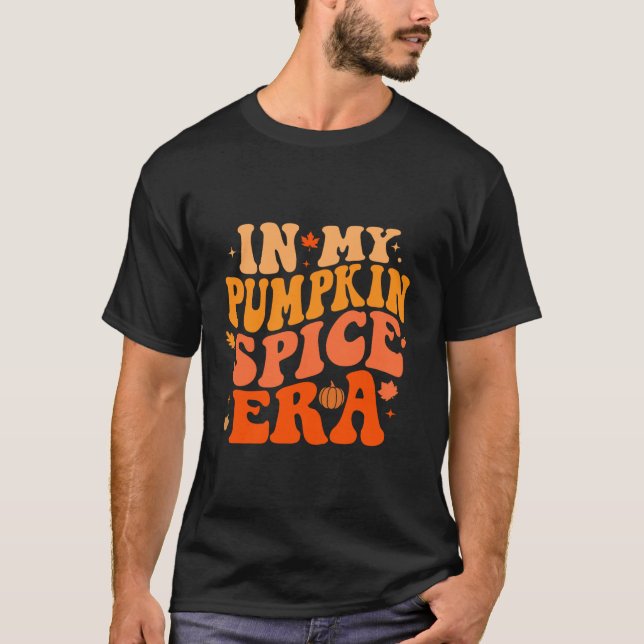 Funny Retro Autumn Vibes Halloween T Shirt (Framsida)