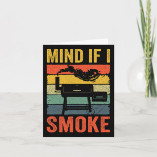 Funny Retro Bbq Party Smoker Chef Pappa Mind om ja Kort