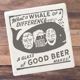 Funny Retro Beer-Tecknad Stenunderlägg