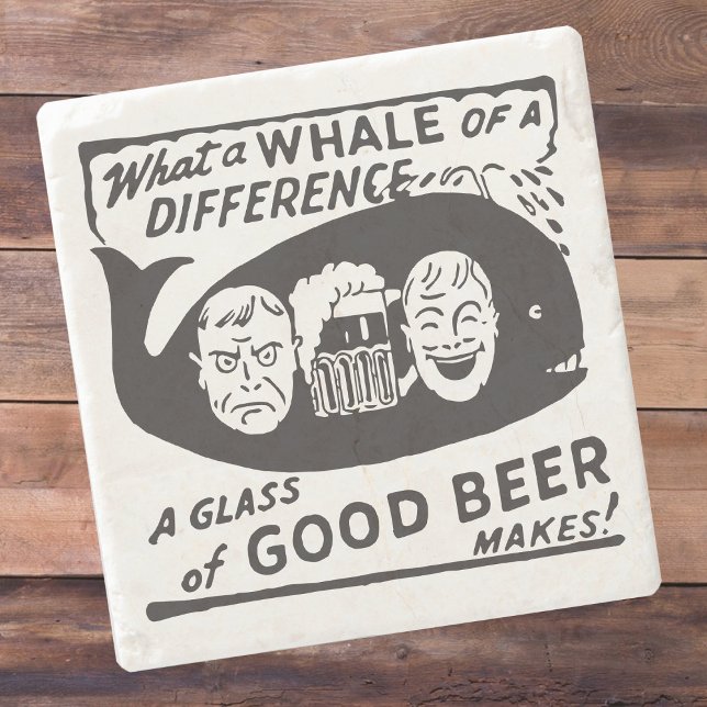 Funny Retro Beer-Tecknad Stenunderlägg (Skapare uppladdad)