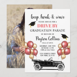 Funny Retro-bildisk med PHOTO-Studentfest Inbjudningar