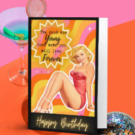 Funny Retro Birthday Card Best Friend-Sassy-Foreve Kort
