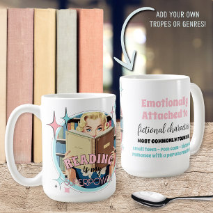 Funny Retro Bok Älskare Quote Gift Mugg för hennes
