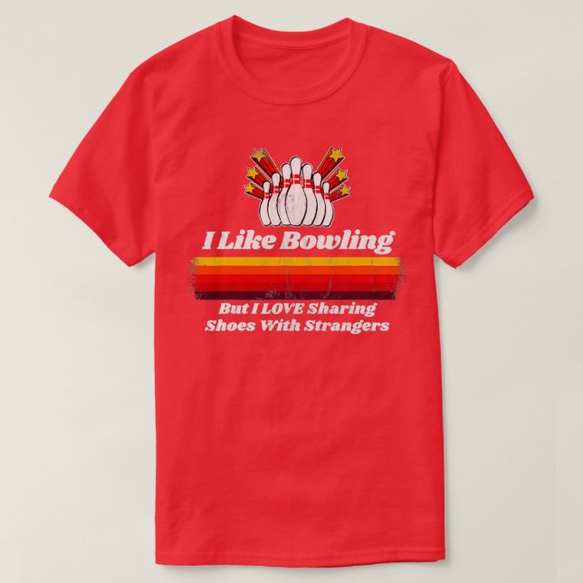 Funny Retro Bowling Pun Joke Innocent T T Shirt (Design framsida)