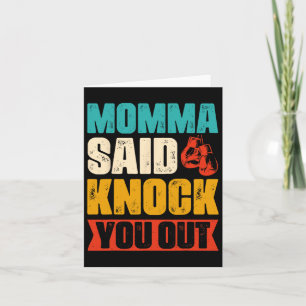 Funny Retro Boxing-offert Kort