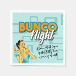 Funny Retro Bunco Night Pappersservett