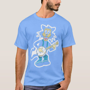 Funny Retro Cat Banjo Picker Vintage Tecknad Cute T Shirt