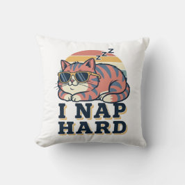 Funny Retro Cat Square Throw Pillow Kudde