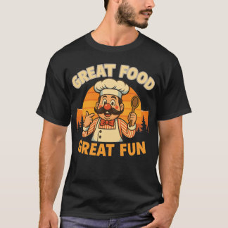 Funny Retro Chef T-Shirt - Underbar Food Underbar
