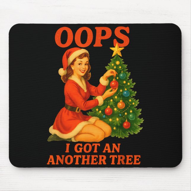 Funny Retro Christmas Oops I Got Another Tree  Musmatta (Framsidan)