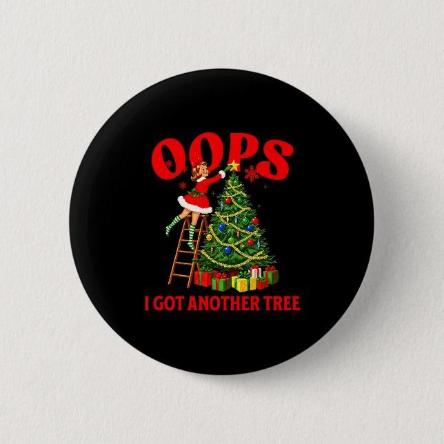 Funny Retro Christmas Oops I Got Another Tree Prem Knapp (Framsida)