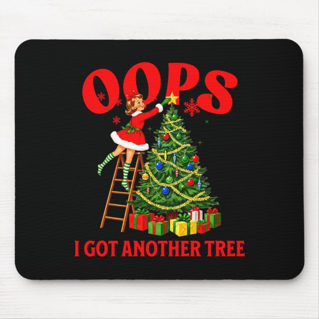 Funny Retro Christmas Oops I Got Another Tree Prem Musmatta (Framsidan)