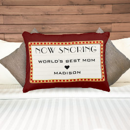 Funny Retro Cinema Theater Marquee Sign Red Prydnadskudde