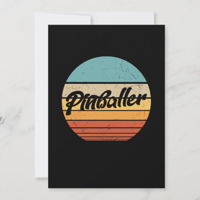 Funny Retro Classic Pinball Gift Inbjudningar (Framsida)