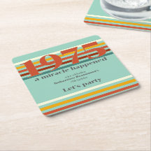 Funny Retro Colors 50th Birthday Party