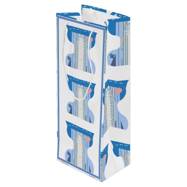 Funny Retro Corset Bustier Vin Gift Bag (Baksidan Vinklad)