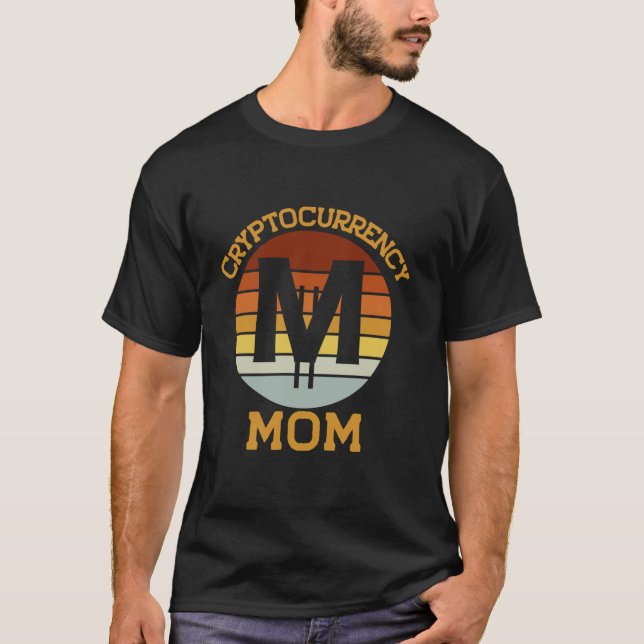 Funny Retro Cryptocurrency Mamma Blockchain Mamma  T Shirt (Framsida)