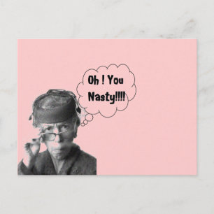 Funny Retro Dam Oh You Nasty Vykort
