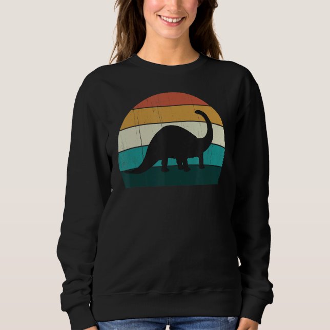 Funny Retro Dinosaur - Underbar Brachiosaurus Älsk T Shirt (Framsida)