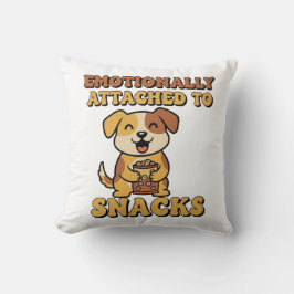 Funny Retro Dog Snack Mood Square Pillow Kudde