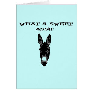 Funny Retro Donkey SweetAss OBS Kort