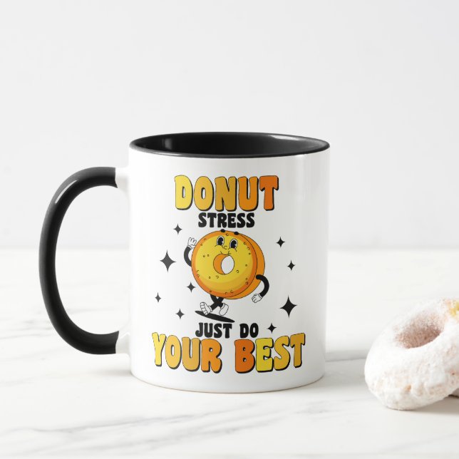 Funny Retro Donut-motiveringsoffert Mugg (Med munk)