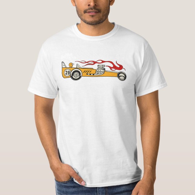 Funny Retro Drag-bil T Shirt (Framsida)