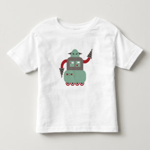 Funny Retro Driller Robot Tee Shirt
