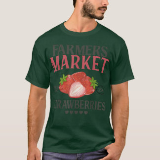 Funny Retro Farmer Market Graphic Strawberry T Shirt