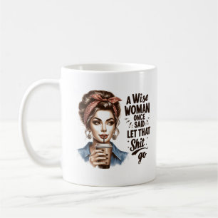 Funny Retro Girl - Sassy & Witty Vintage Tri-Blen Kaffemugg